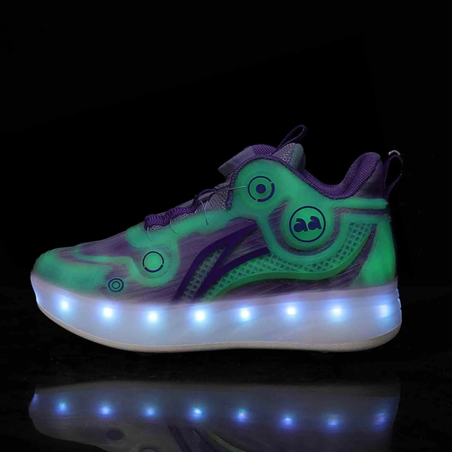 16 LED Light Up Kids Roller Skate Shoes with 4 Wheel, Sneakers for Boys Girls Birthday Thanksgiving Christmas Day