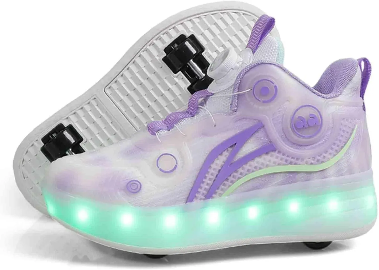 16 LED Light Up Kids Roller Skate Shoes with 4 Wheel, Sneakers for Boys Girls Birthday Thanksgiving Christmas Day