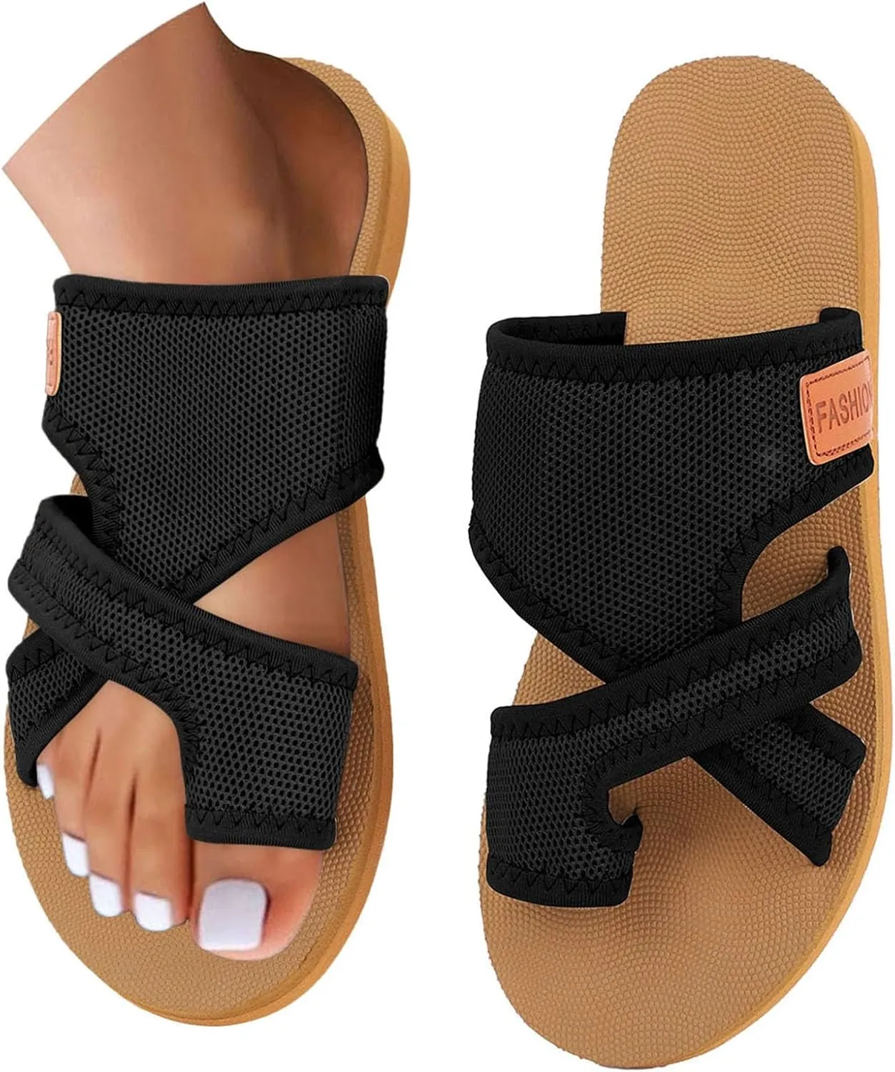 2025 Women's Summer Sandals Extra Wide Mesh Slides, Orthopedic Support Airflow Design Beach Walking Shoes