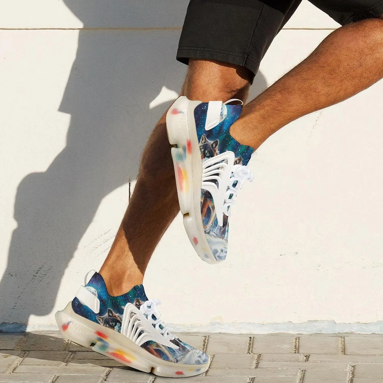 A Group of Wolves Moonnight Men's Running Shoes Lightweight Walking Shoe Breathable Sneaker
