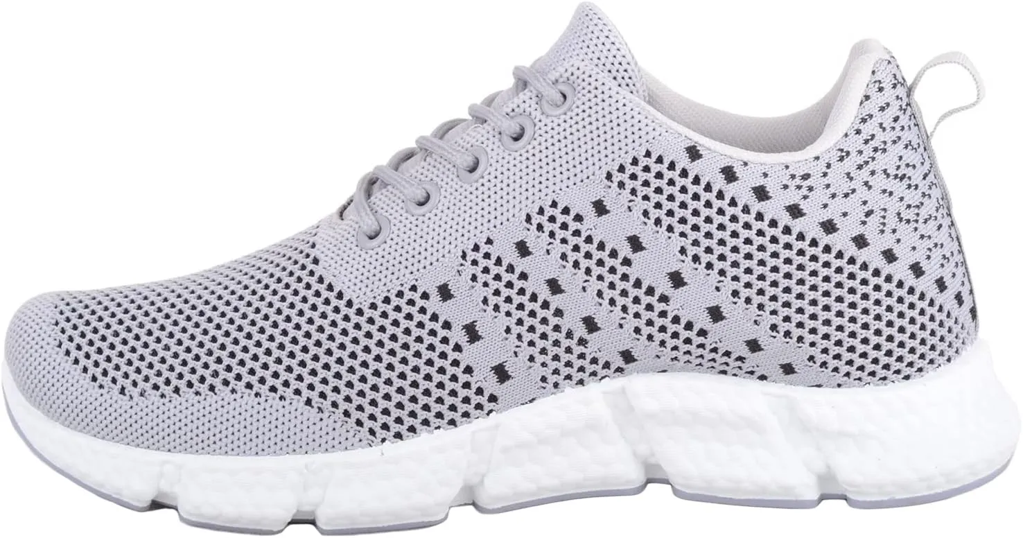 ABSOLUTE FOOTWEAR Womens Easy Slip On Lace Up Breathable Mesh Sports Trainers Sneakers