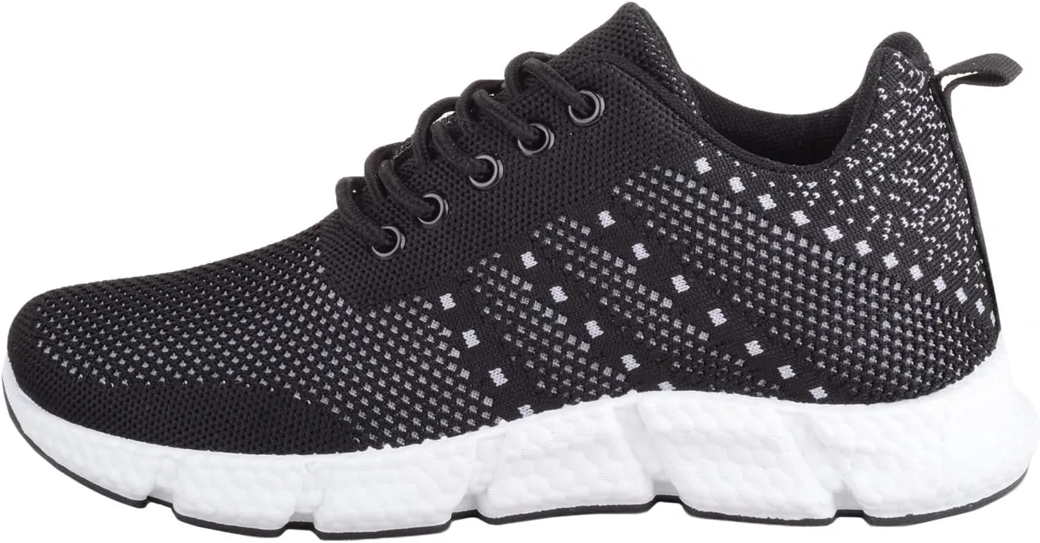 ABSOLUTE FOOTWEAR Womens Easy Slip On Lace Up Breathable Mesh Sports Trainers Sneakers