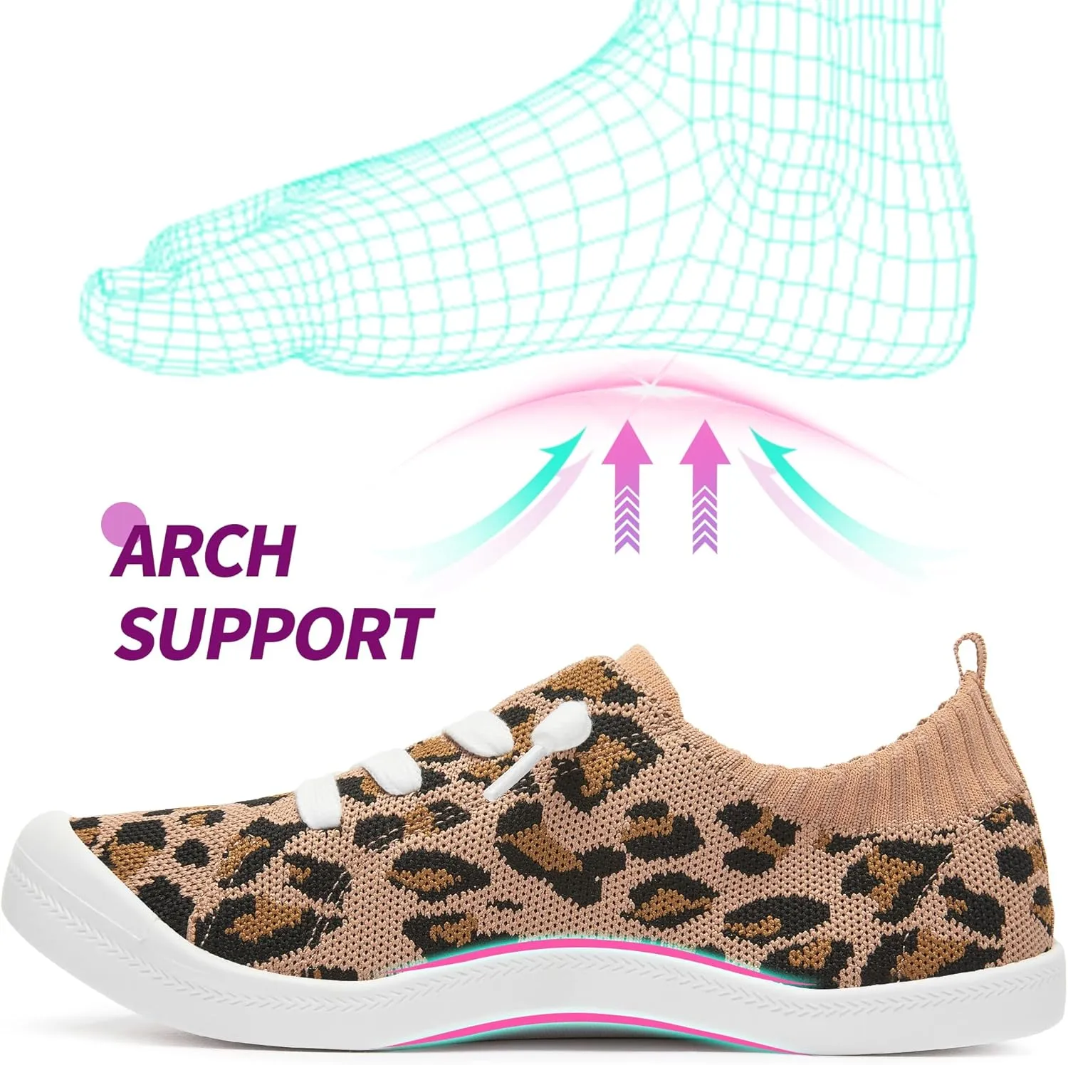 ALTOCIS Women's Knit Slip On Sneakers Ladies Elastic Low Top Flats Lightweight Breathe Mesh Fashion Sneakers Cute Flying Woven Loafers