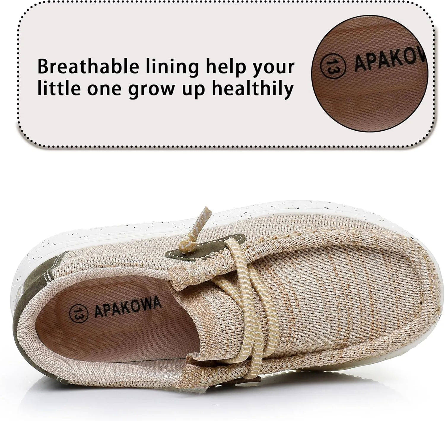 Apakowa Boys Loafers Slip On Shoes Girls Casual Boat Shoes (Toddler/Little Kid/Big Kid)