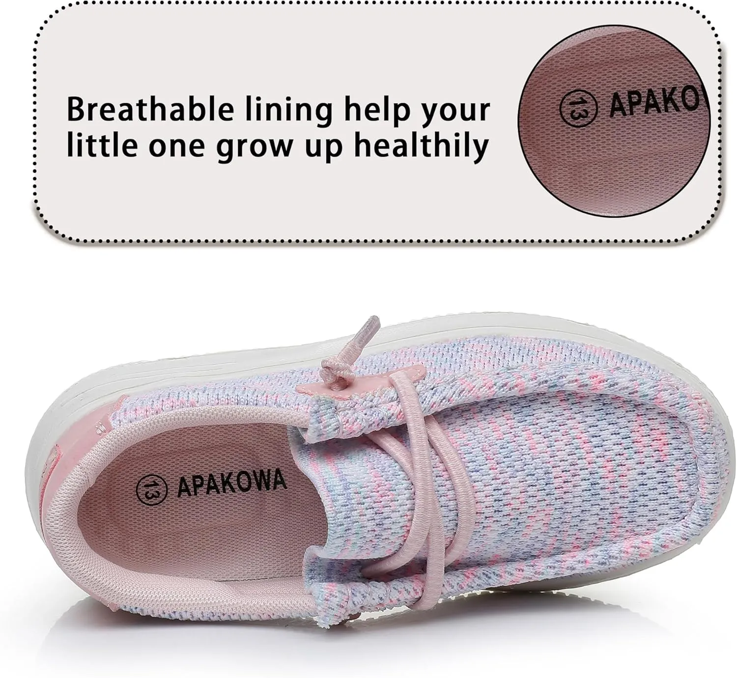 Apakowa Boys Loafers Slip On Shoes Girls Casual Boat Shoes (Toddler/Little Kid/Big Kid)