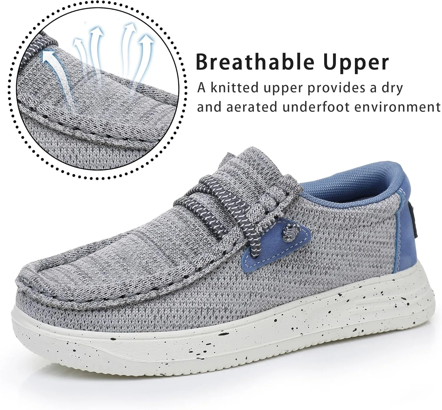 Apakowa Boys Loafers Slip On Shoes Girls Casual Boat Shoes (Toddler/Little Kid/Big Kid)