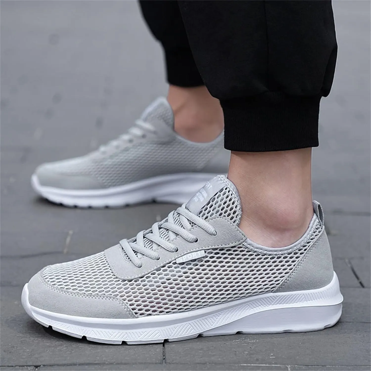 Arch Support Fitness Sneaker for Men Comfortable Breathable Lightweight Tennis Shoe Wide Walking Shoes for Men