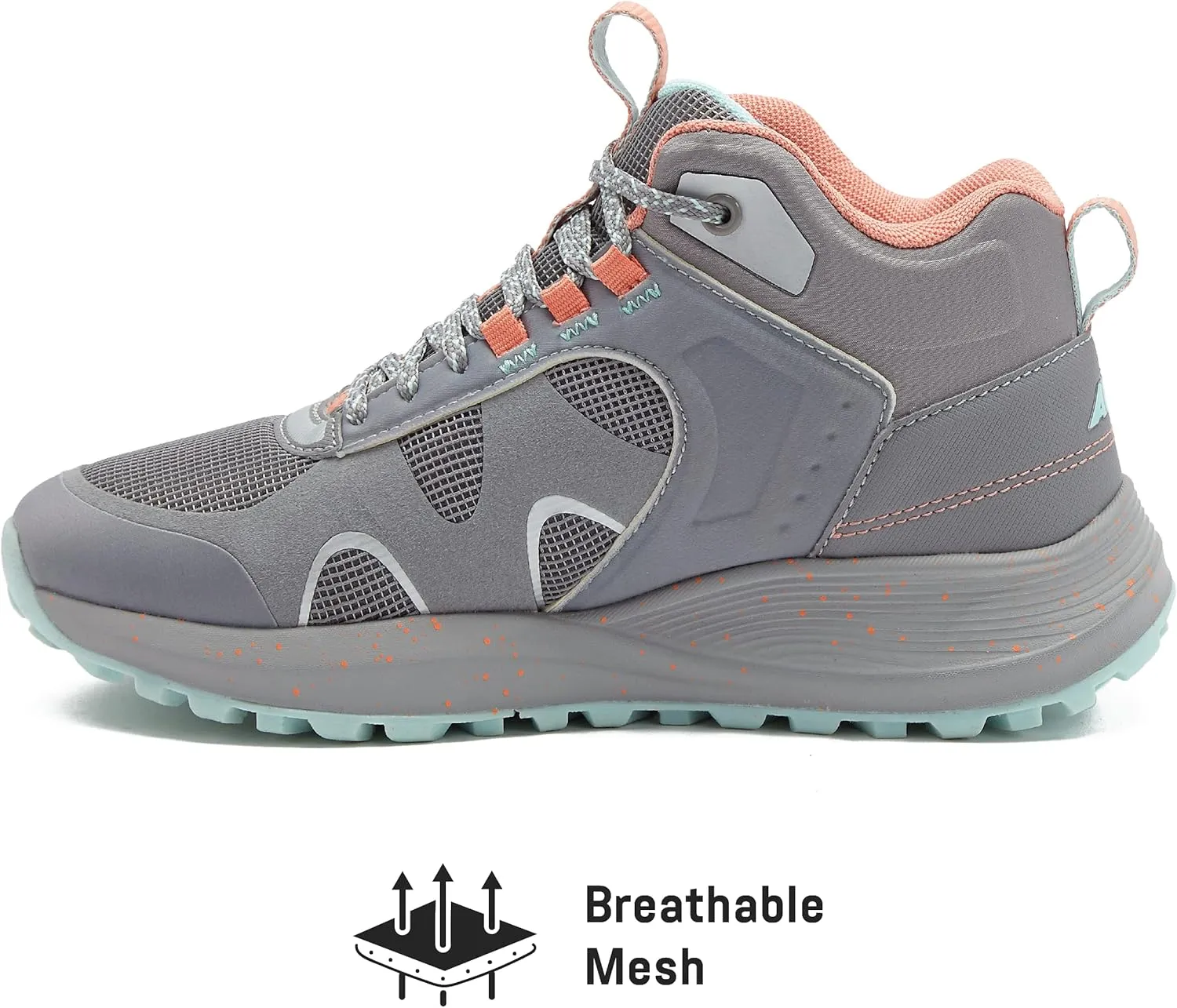 Avia Vamp Womens Mid Top Walking Shoes, Ankle Trail Boots for All Weather