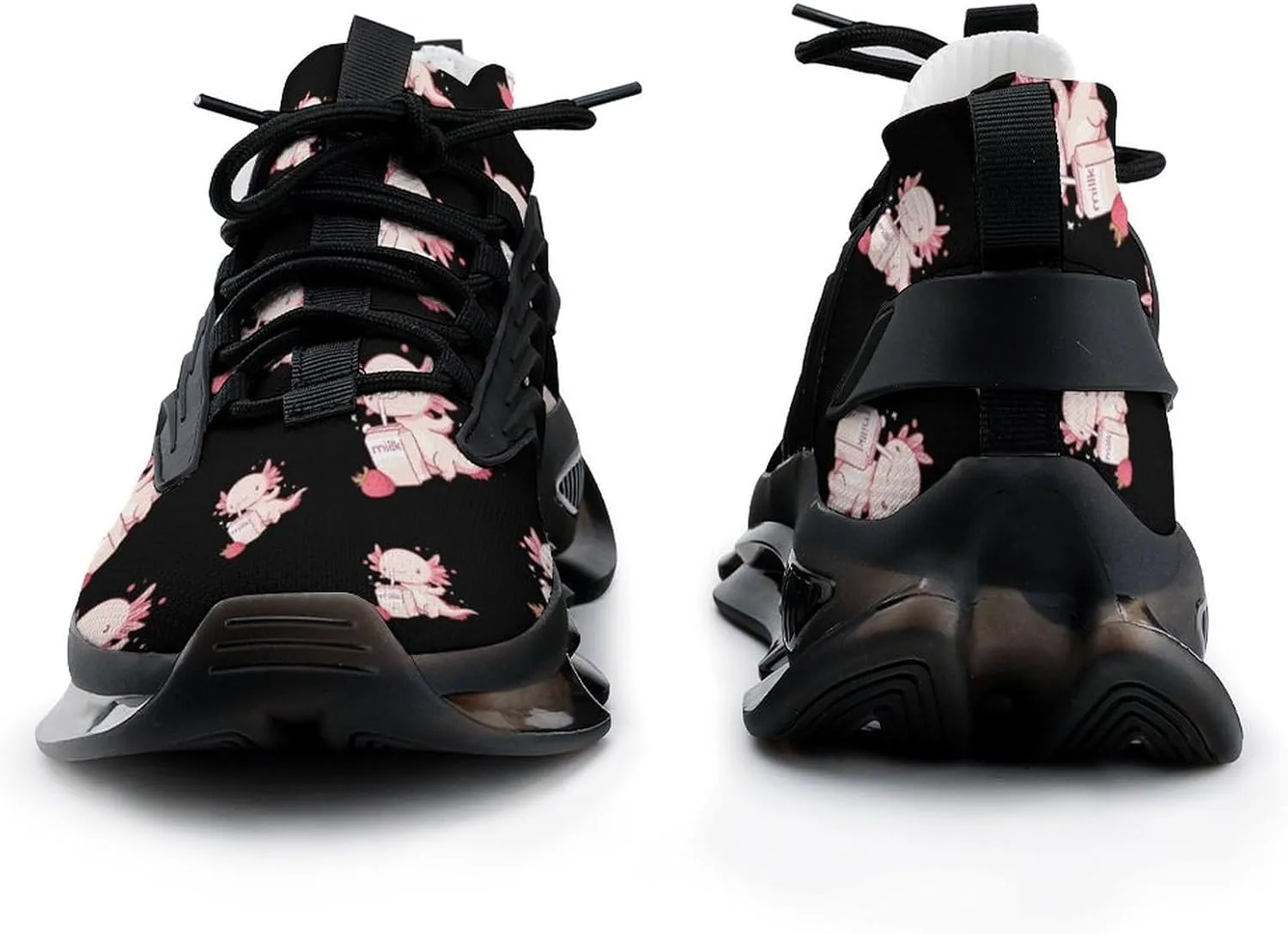 Axolotl Strawberry Milk Men's Running Shoes Lightweight Walking Shoe Breathable Sneaker