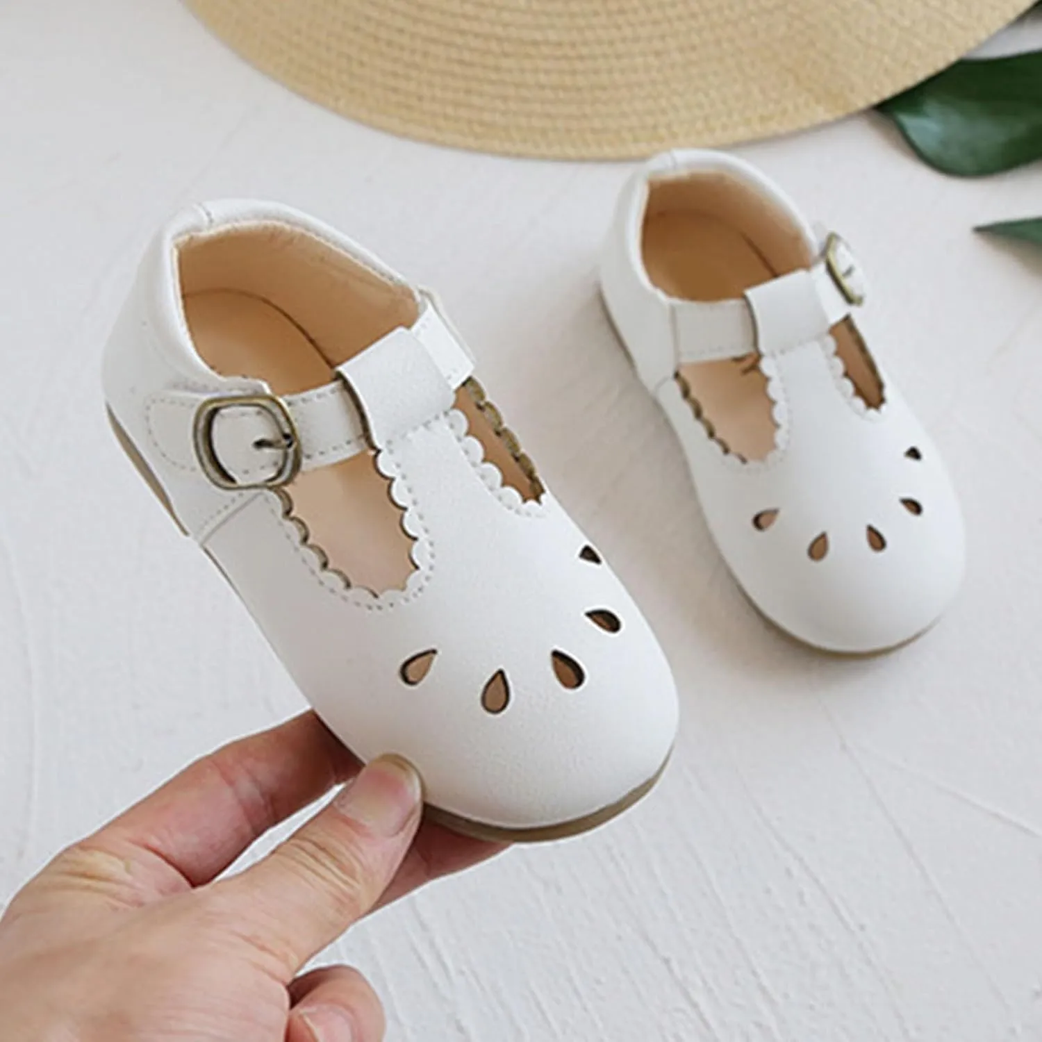 Baby Infant Ankle Sandals Adjusted Strap Closed Toe Non Slip Summer Shoes Toddler Boys Leather Beach Pool Flat Wide Shoes