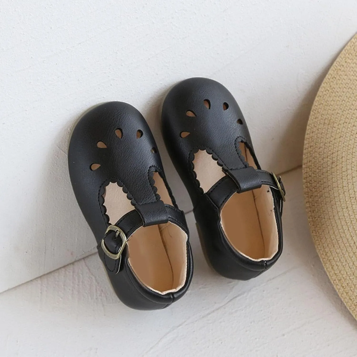 Baby Infant Ankle Sandals Adjusted Strap Closed Toe Non Slip Summer Shoes Toddler Boys Leather Beach Pool Flat Wide Shoes