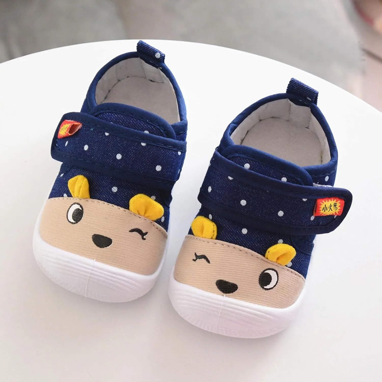 Baby Infant Strap Sneakers Ankle Sole Non Slip First Walking Running Sport Shoes for Toddler Kids Lightweight Comfy