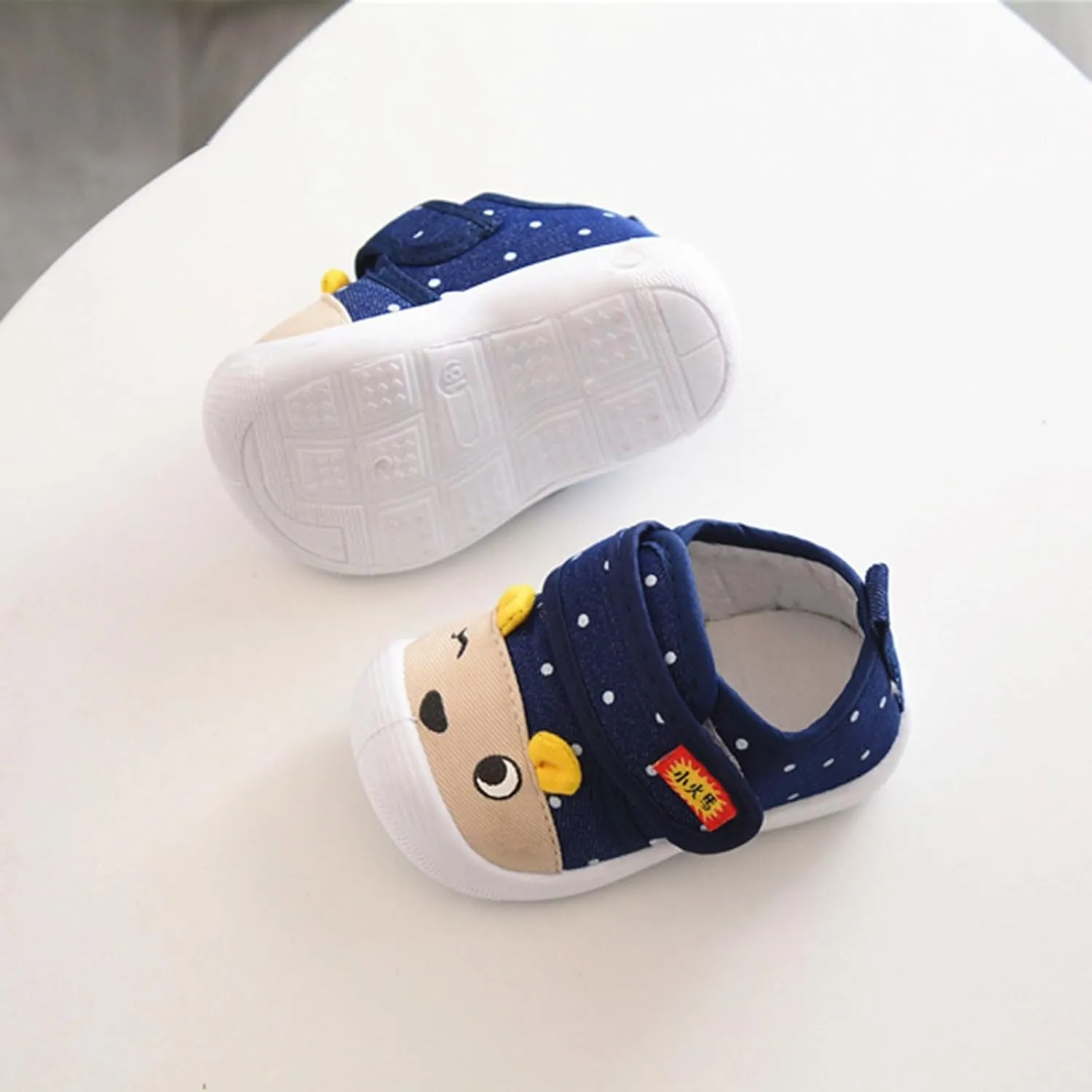Baby Infant Strap Sneakers Ankle Sole Non Slip First Walking Running Sport Shoes for Toddler Kids Lightweight Comfy