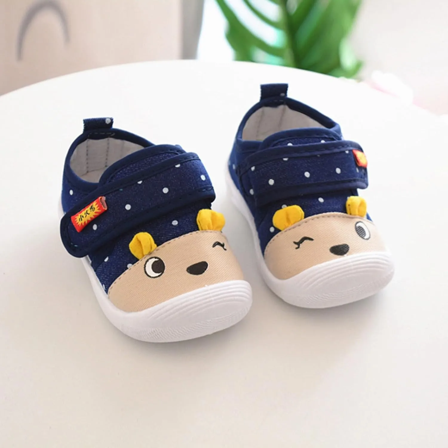 Baby Infant Strap Sneakers Ankle Sole Non Slip First Walking Running Sport Shoes for Toddler Kids Lightweight Comfy