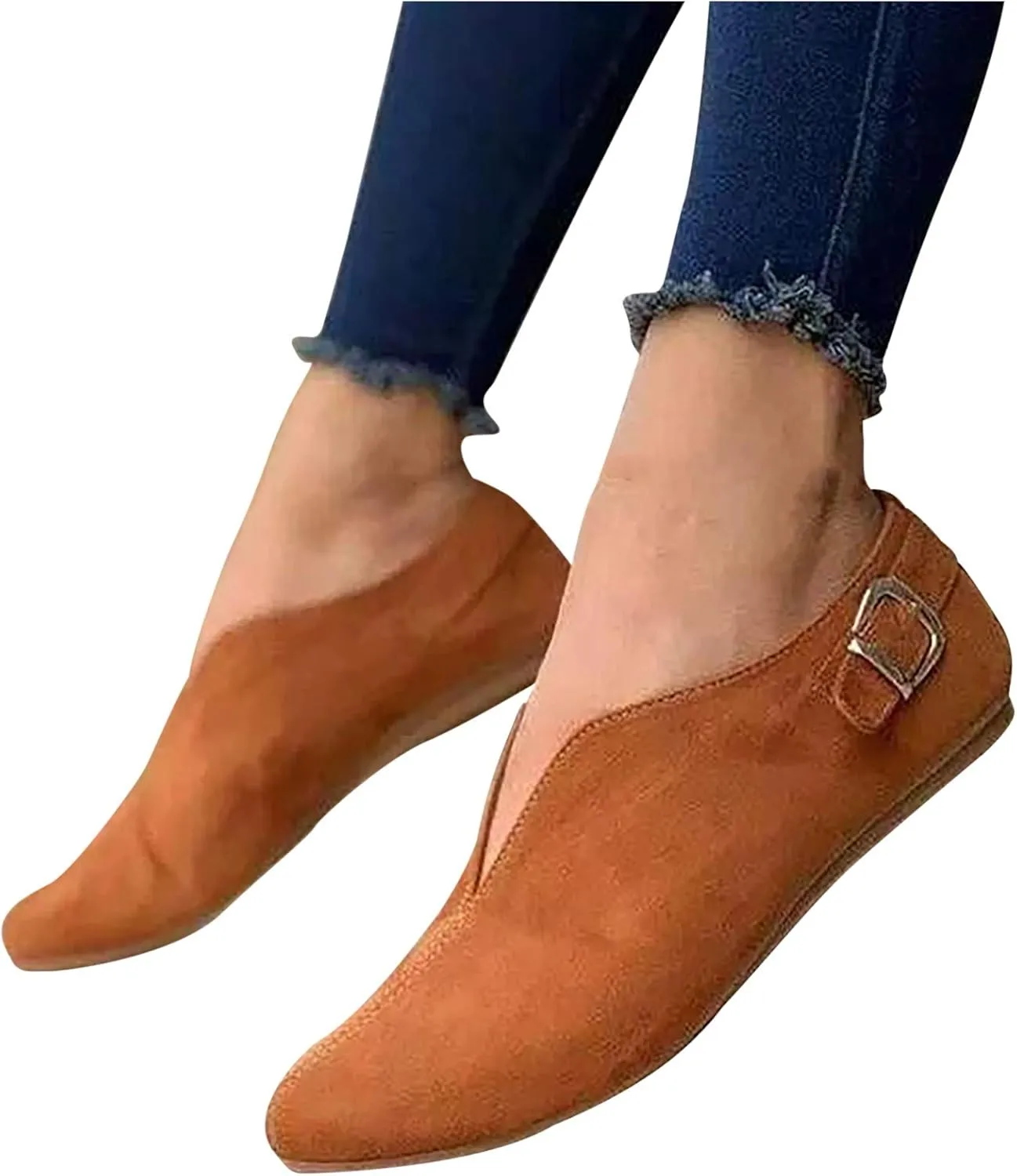 Barefoot Shoes Women Slip on Loafers for Women Round Toe Flats ComfortableKeep Warm Flat Bottom Christmas Running Shoes Women Work Shoes for Men
