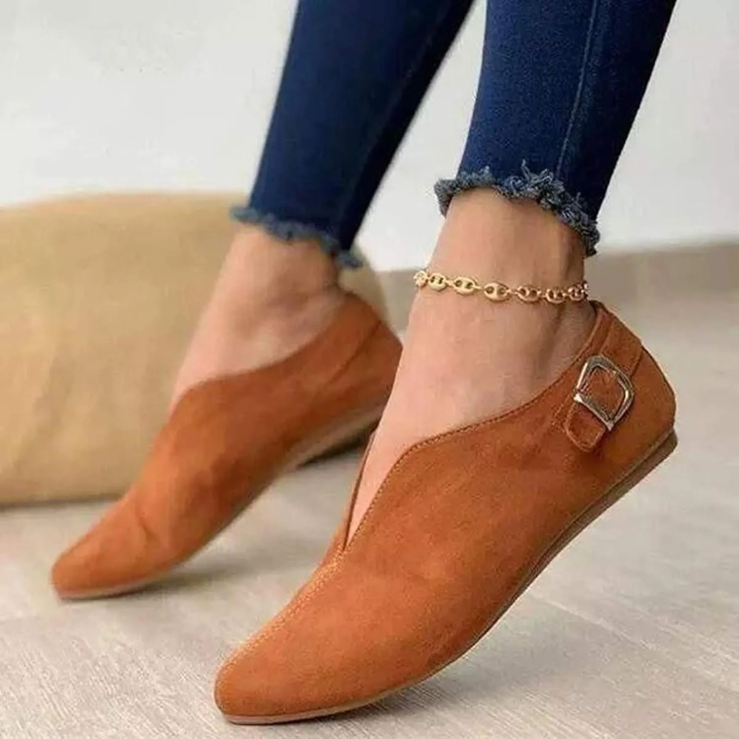 Barefoot Shoes Women Slip on Loafers for Women Round Toe Flats ComfortableKeep Warm Flat Bottom Christmas Running Shoes Women Work Shoes for Men