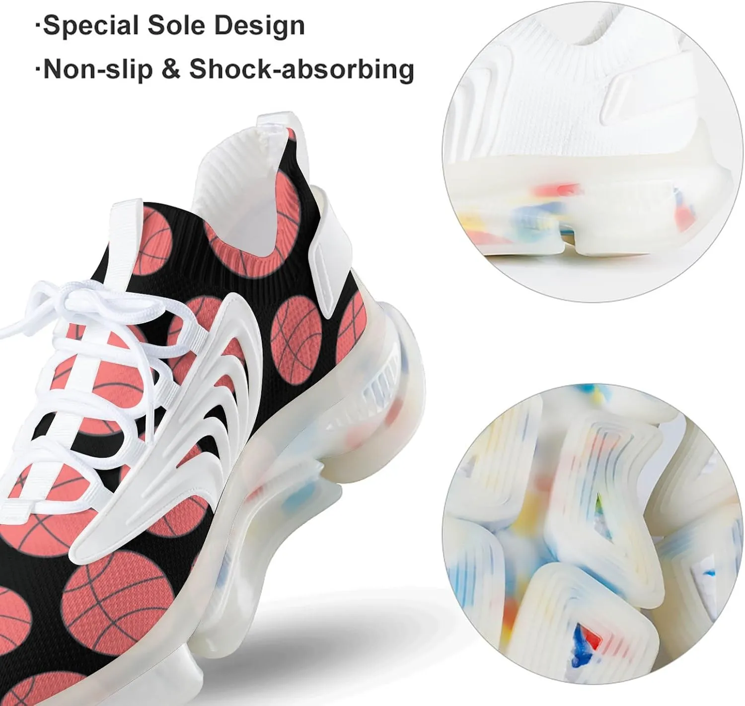 Basketball Men's Running Shoes Lightweight Walking Shoe Breathable Sneaker