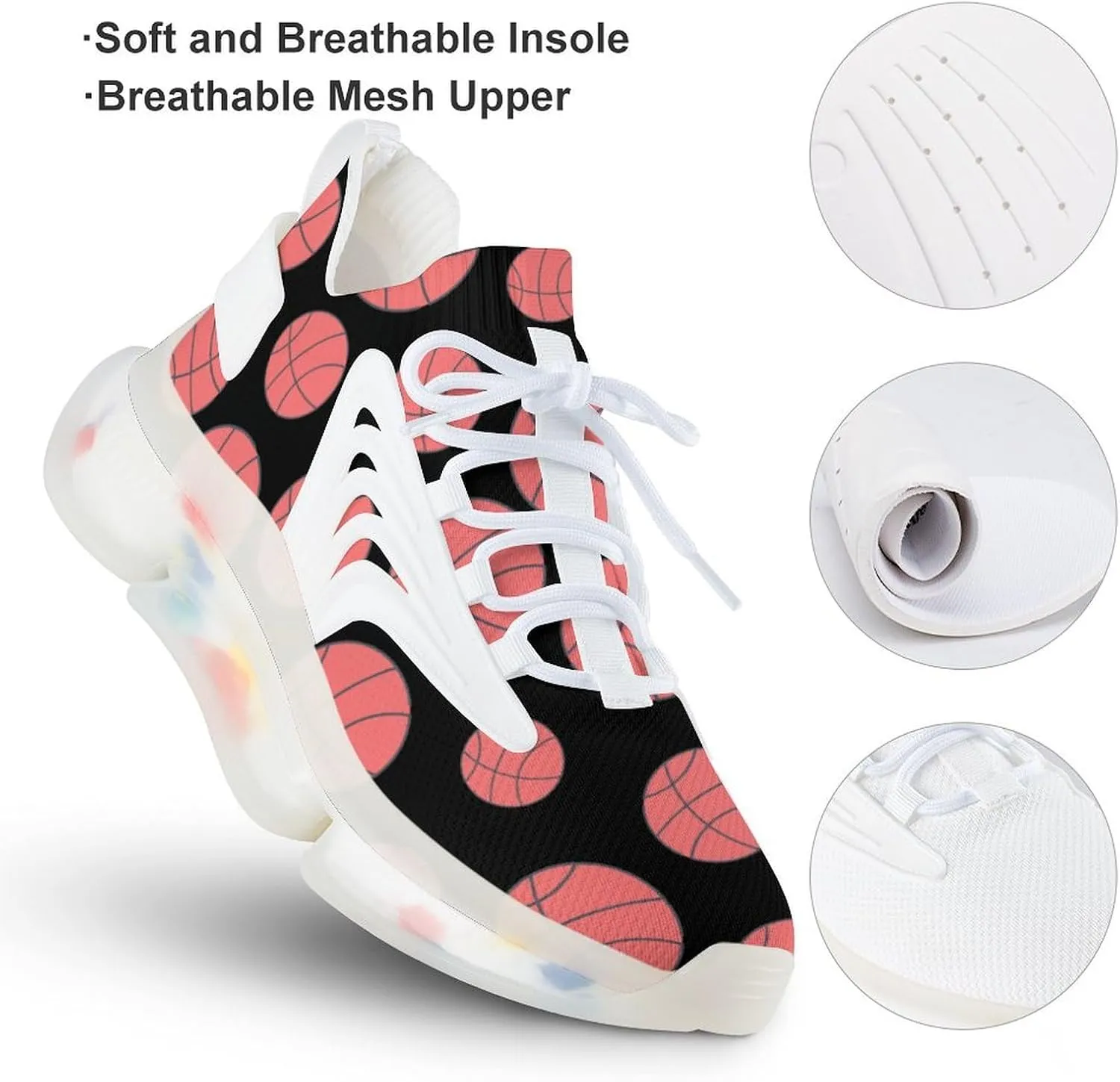 Basketball Men's Running Shoes Lightweight Walking Shoe Breathable Sneaker