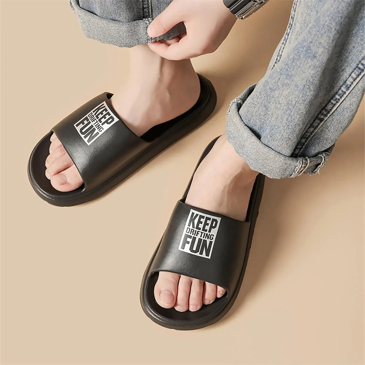 Bathroom Slippers Men Shower Shoes Women Mens Slippers Womens Slides Bathroom Non Slip Ultra Comfort