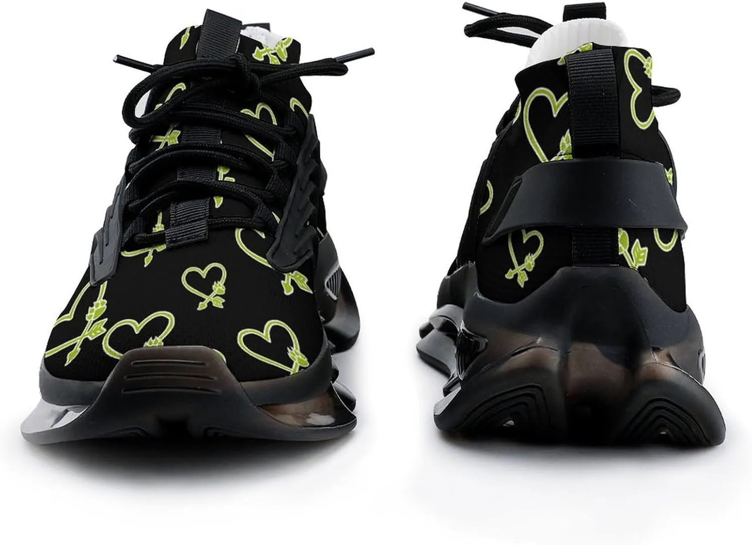 Bear Paw Prints Arrows Heart Men's Running Shoes Lightweight Walking Shoe Breathable Sneaker