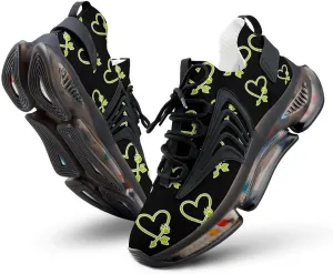 Bear Paw Prints Arrows Heart Men's Running Shoes Lightweight Walking Shoe Breathable Sneaker