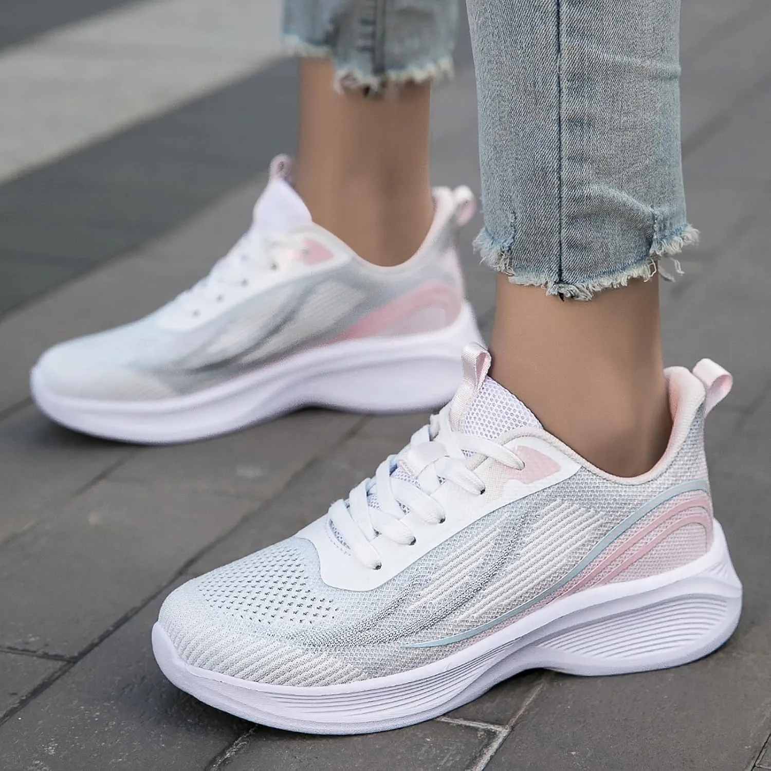 Beita Womens Running Shoes Non Slip Walking Sneakers Breathable Sports Shoes for Gym Travel Work