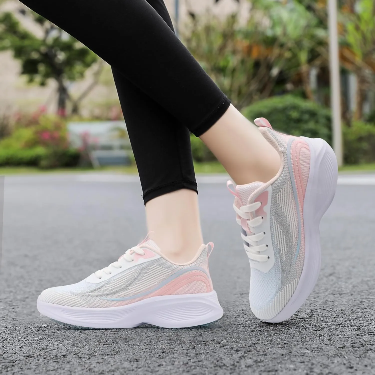 Beita Womens Running Shoes Non Slip Walking Sneakers Breathable Sports Shoes for Gym Travel Work