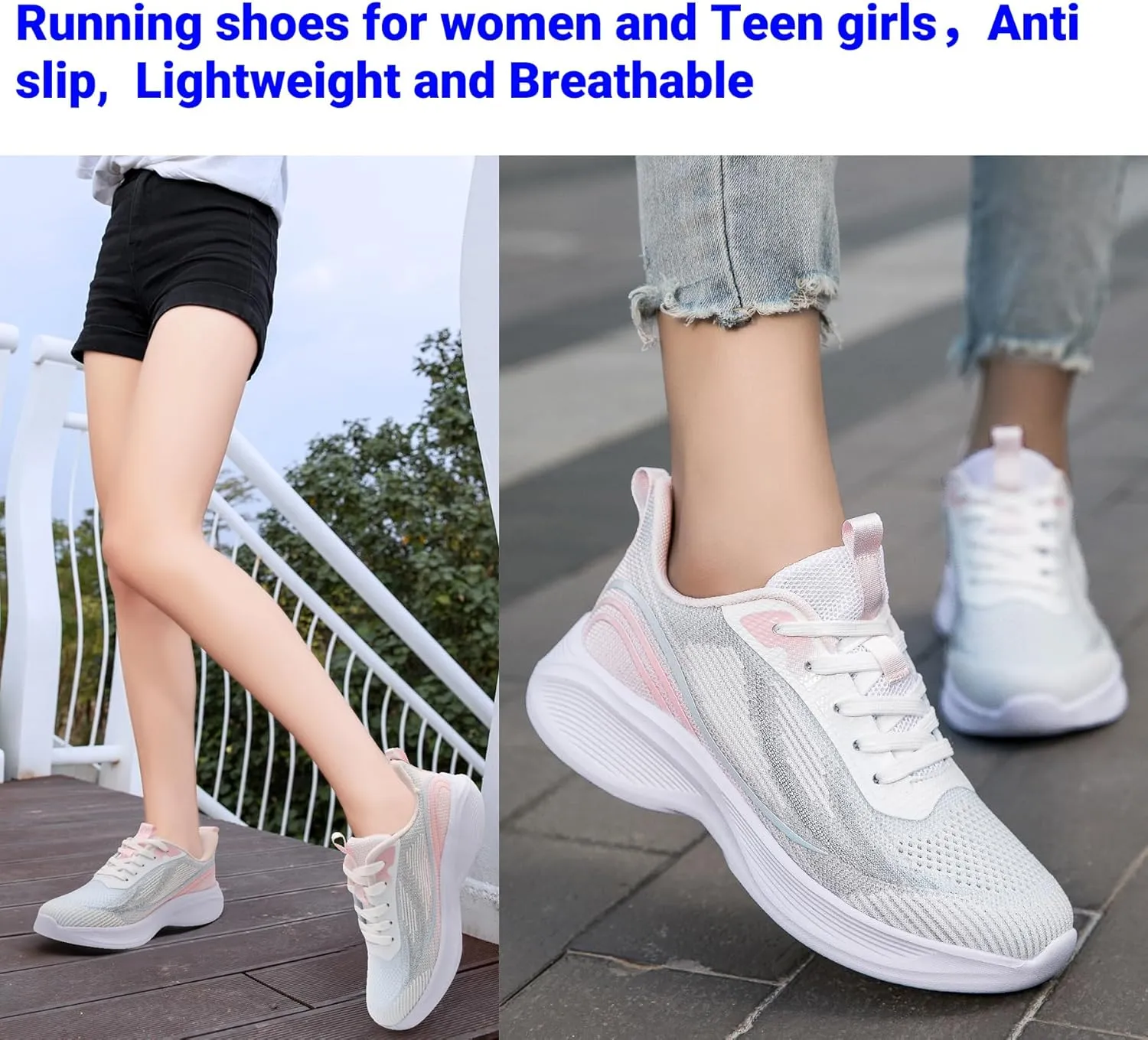 Beita Womens Running Shoes Non Slip Walking Sneakers Breathable Sports Shoes for Gym Travel Work