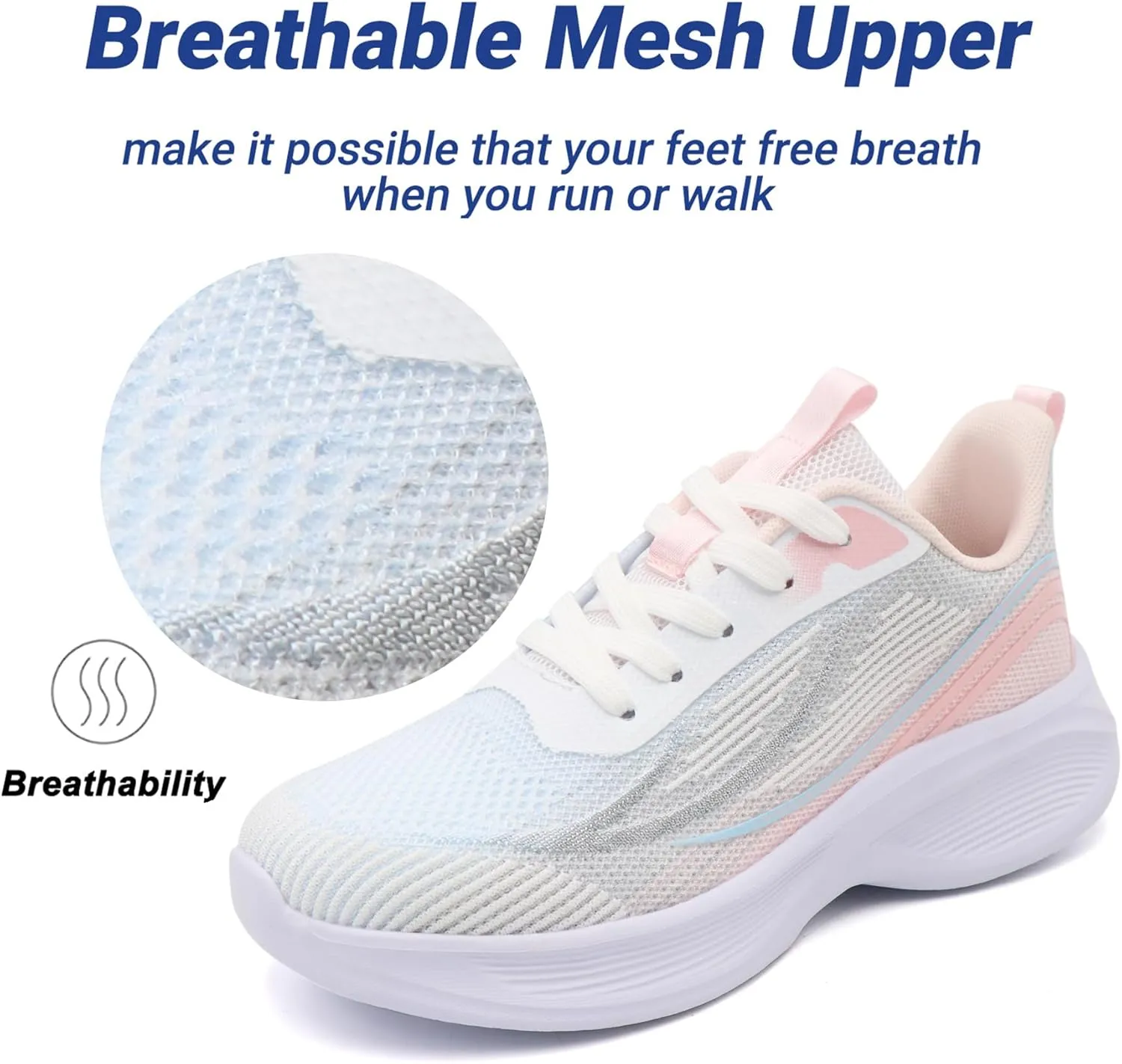 Beita Womens Running Shoes Non Slip Walking Sneakers Breathable Sports Shoes for Gym Travel Work