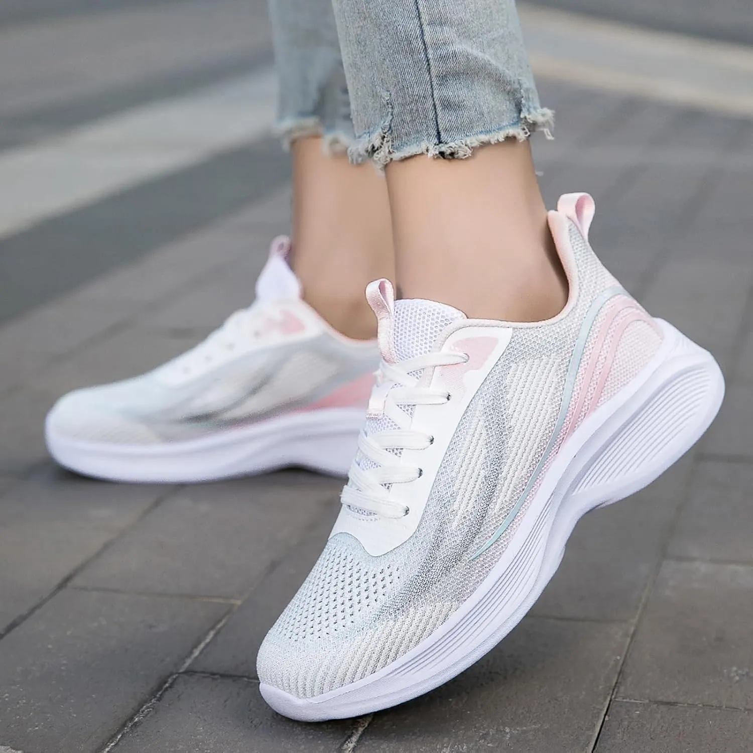 Beita Womens Running Shoes Non Slip Walking Sneakers Breathable Sports Shoes for Gym Travel Work