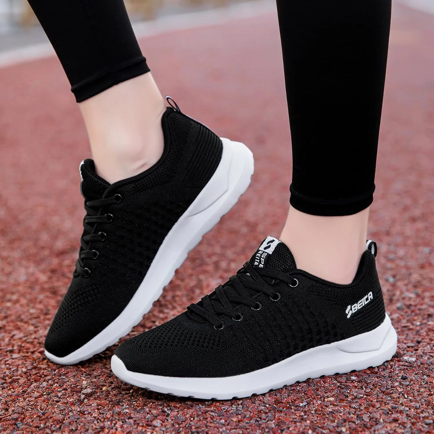 Beita Womens Running Shoes Non Slip Walking Sneakers Breathable Sports Shoes for Gym Travel Work