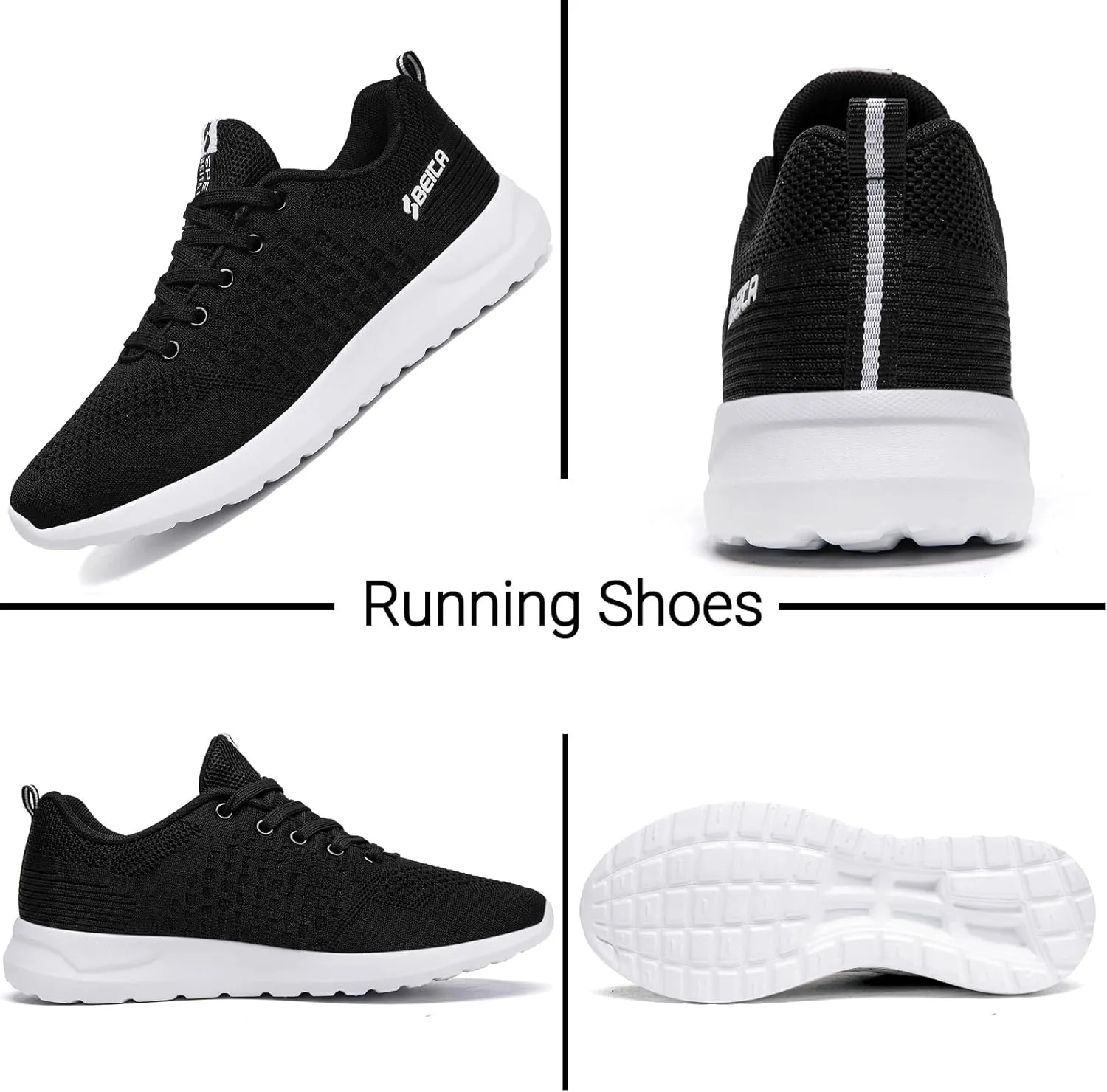Beita Womens Running Shoes Non Slip Walking Sneakers Breathable Sports Shoes for Gym Travel Work