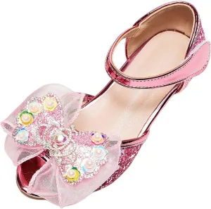 Bowknot Shoes Little Girl Performance Dress High Heels Children's Fish Mouth Hollow Sandals Girl's Toddler Girls Sandals