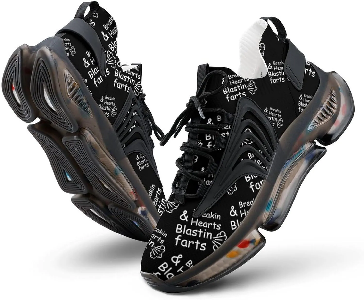 Breakin Hearts Blastin Farts Men's Running Shoes Lightweight Walking Shoe Breathable Sneaker