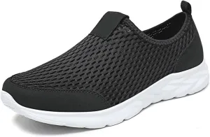 Breathable Mesh Slip on Shoes for Women Men Walking Loafer Indoor Outdoor Shoes Lightweight Non Slip Running Shoe Arch Support Slip On Sneakers Mesh Workout Sports Sneakers