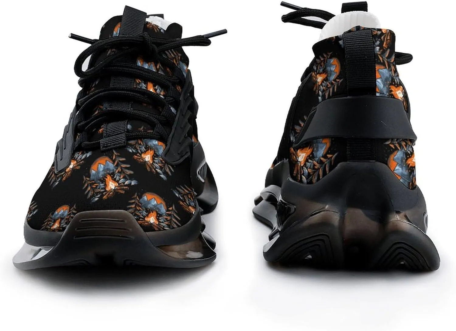 Camping Campfire Bonfire Woods Men's Running Shoes Lightweight Walking Shoe Breathable Sneaker