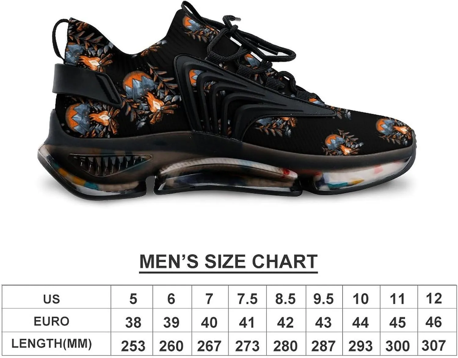 Camping Campfire Bonfire Woods Men's Running Shoes Lightweight Walking Shoe Breathable Sneaker