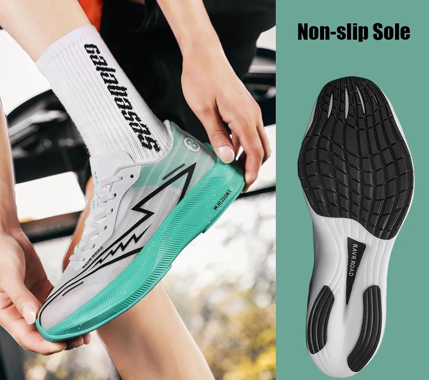 Carbon Plate Running Shoes Men Road Running Shoes Tennis Shoes Wide Arch Support Lightweight Breathable Walking Sneakers