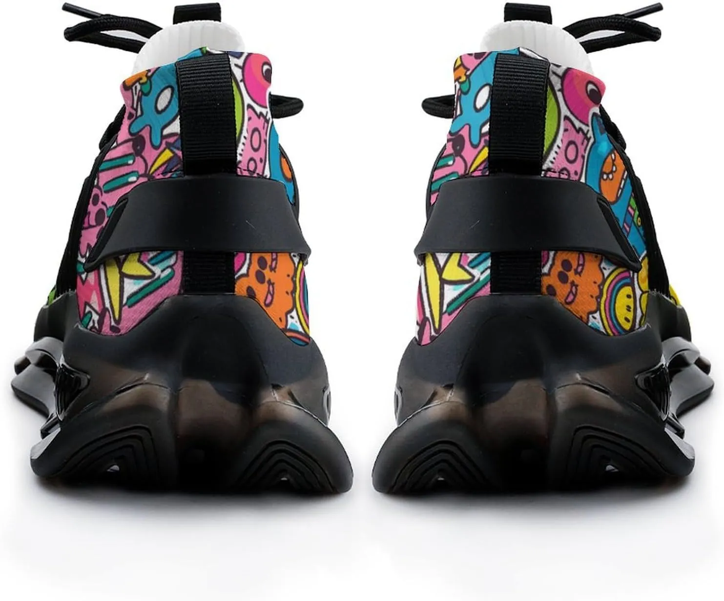 Cartoon Graffiti Monster Men's Running Shoes Lightweight Walking Shoe Breathable Sneaker