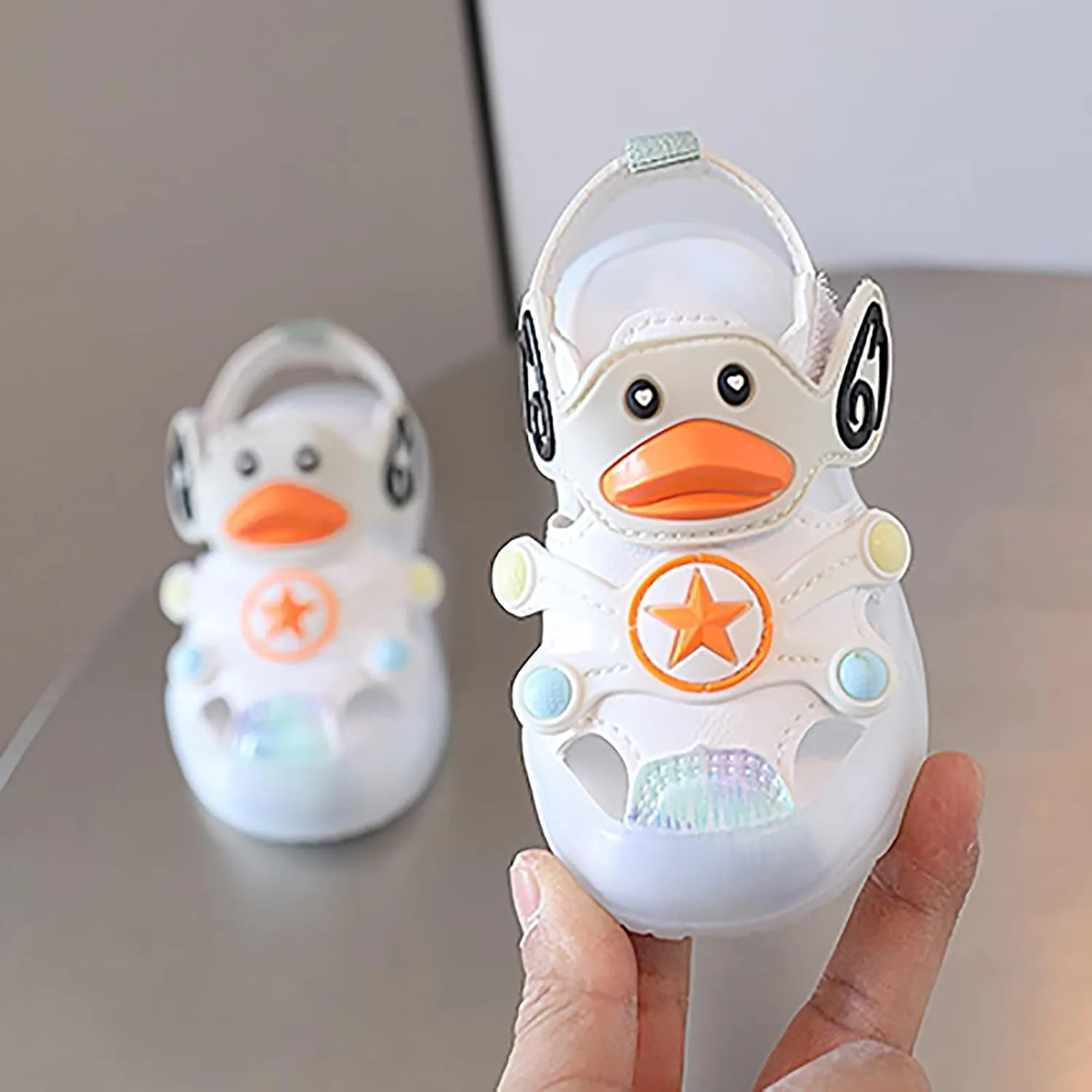 Cartoon Lights up Sandals for Toddler Baby Infant Lightweight Trendy Non Slip Flat Shoes Barefoot Casual Sandals