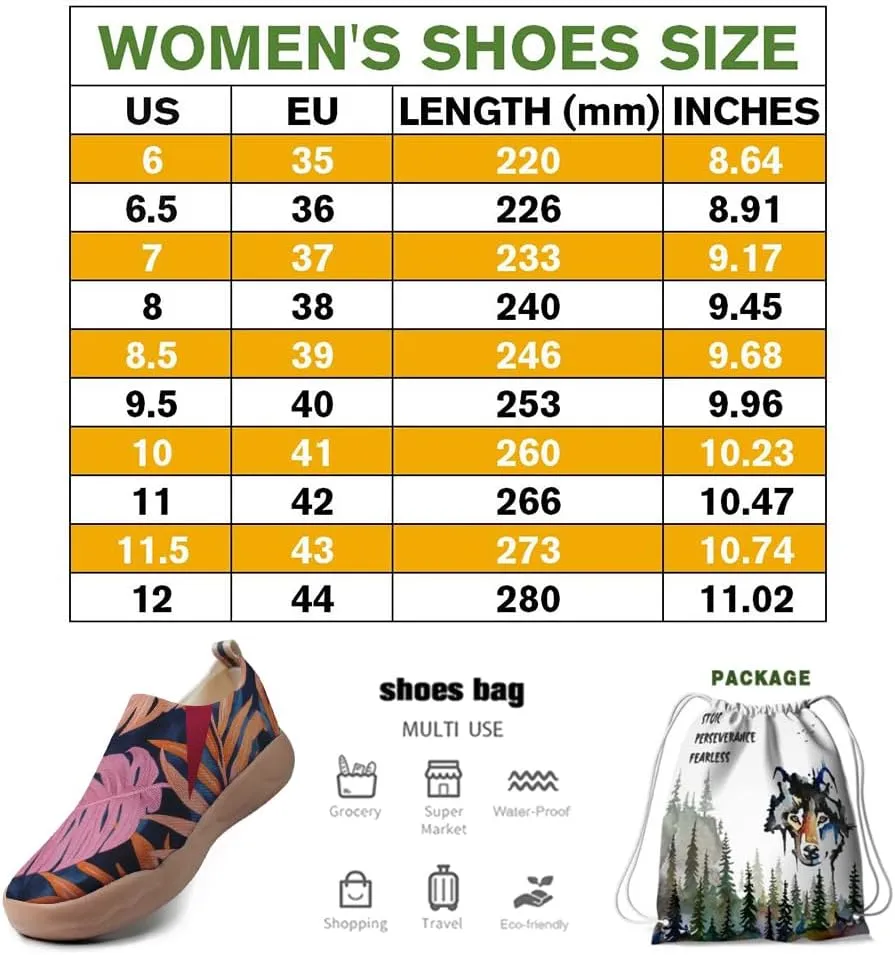 Casual Loafers Women's Art Painted Slip-Ons Knitted Lightweight Walking Comfortable Travel Shoes