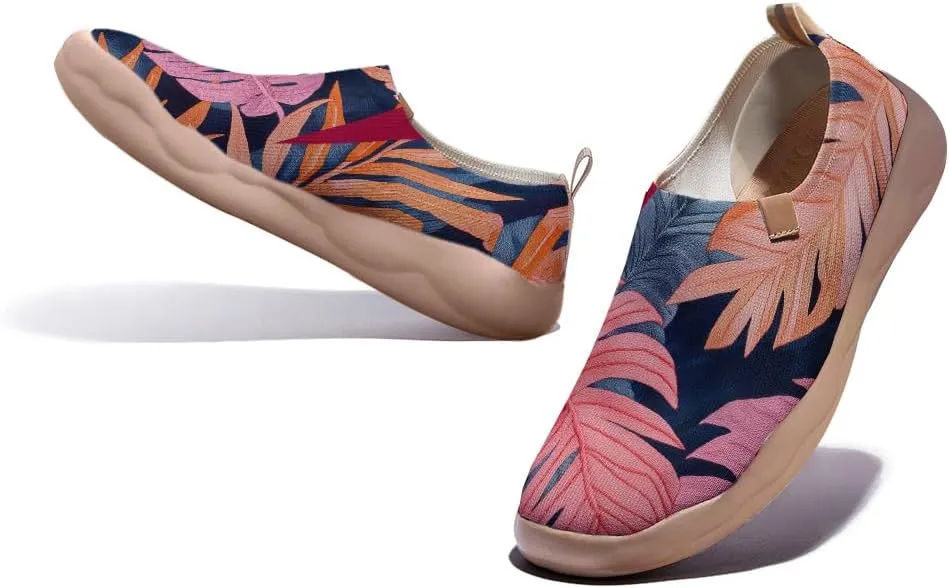 Casual Loafers Women's Art Painted Slip-Ons Knitted Lightweight Walking Comfortable Travel Shoes