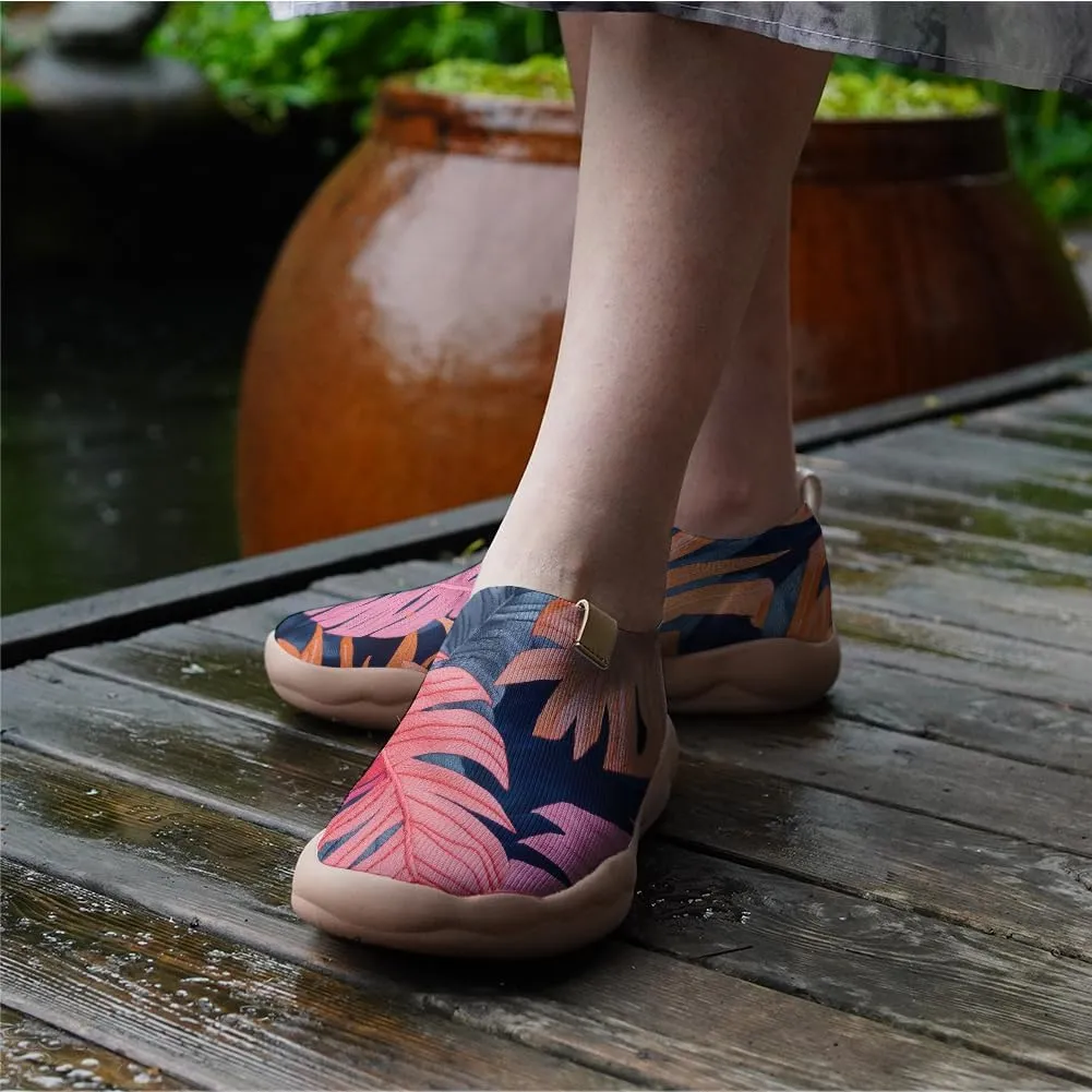 Casual Loafers Women's Art Painted Slip-Ons Knitted Lightweight Walking Comfortable Travel Shoes