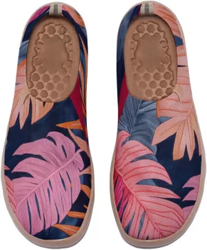 Casual Loafers Women's Art Painted Slip-Ons Knitted Lightweight Walking Comfortable Travel Shoes