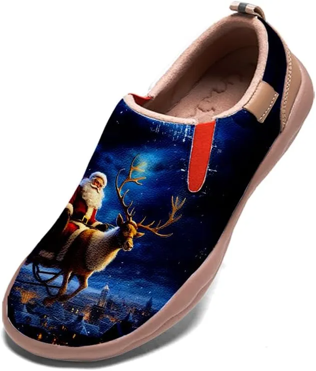 Casual Sneakers for Men Lightweight Walking Slip Ons Loafers Comfortable Art Painted Travel Shoes
