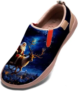 Casual Sneakers for Men Lightweight Walking Slip Ons Loafers Comfortable Art Painted Travel Shoes