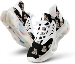 Cat and Bunnies Men's Running Shoes Lightweight Walking Shoe Breathable Sneaker