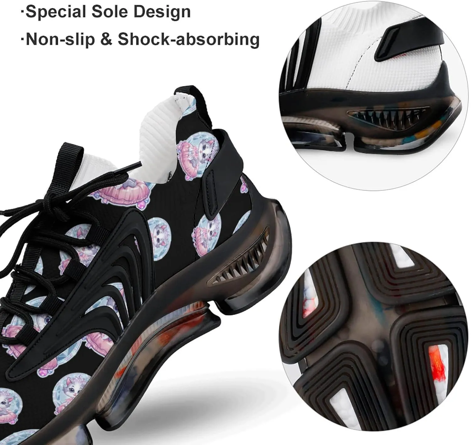 Cat Cute Princess Men's Running Shoes Lightweight Walking Shoe Breathable Sneaker