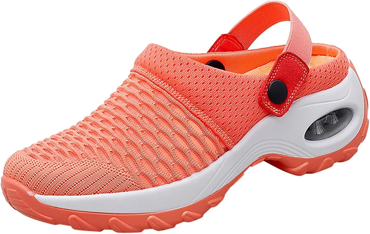 Cathalem Flat Sandals for Women, Mules Clogs for Women Air Cushion Platform Mesh Mules Sneaker Sandals for Female
