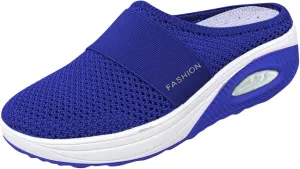 Cathalem Mules for Women 2024 Backless Walking Sneakers Summer Slip-On Mule Shoes Mesh Air Cushion Orthopedic Diabetic Shoes